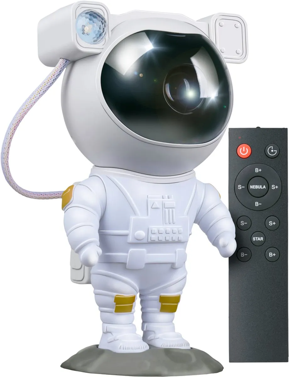 Grundig - Sterrenprojector - Astronaut - Kinderkamer - Wit - Inclusief afstandsbediening
