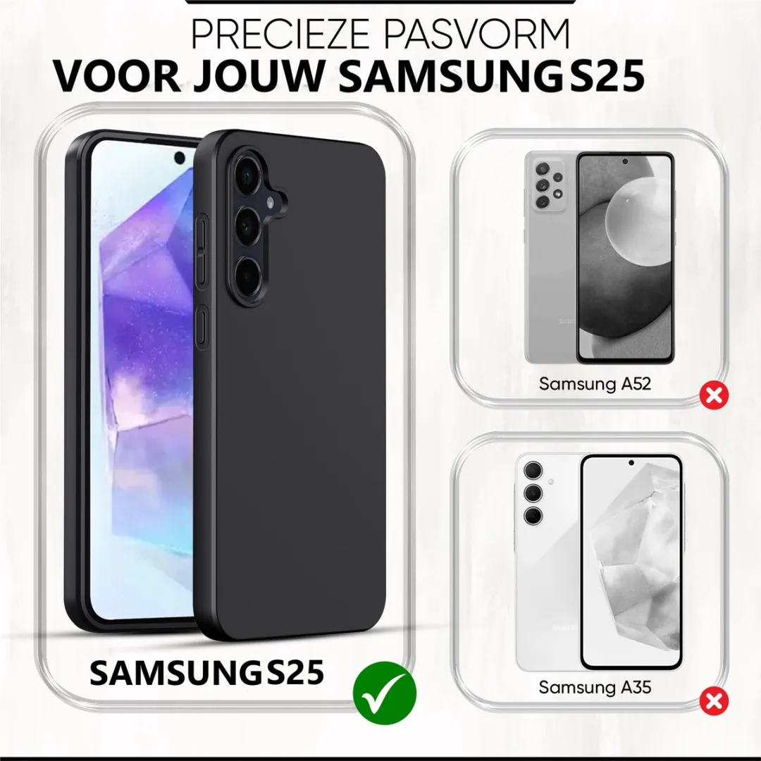 NUVEX Hoesje Samsung Galaxy S25 - Anti-Shock Zwart