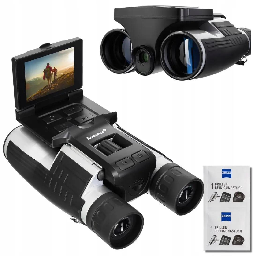 Levenhuk Atom Digital DB20 LCD Verrekijker 12x32 Full HD Opname