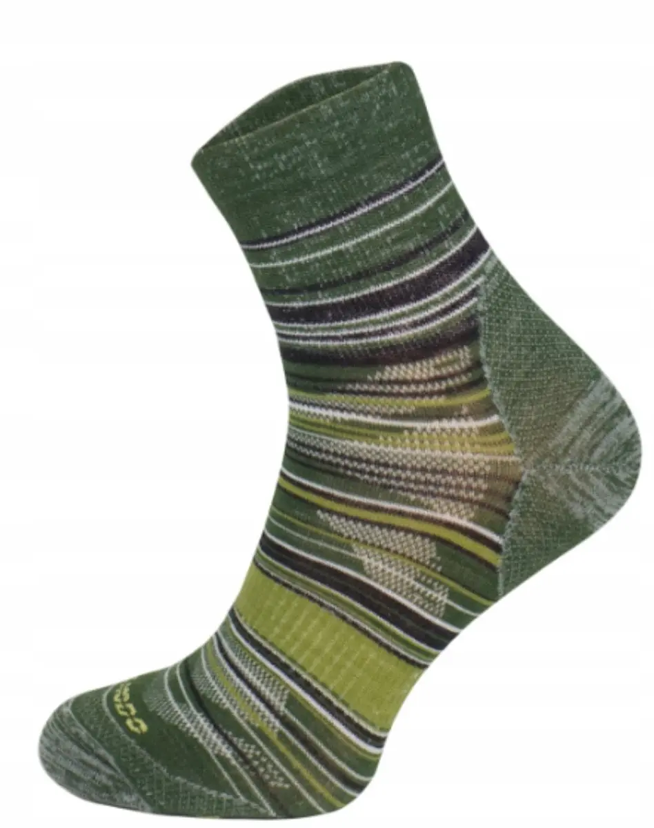 Comodo TR21 Merino Wandelsokken Quarter Stripe Maat 43-46 Groen