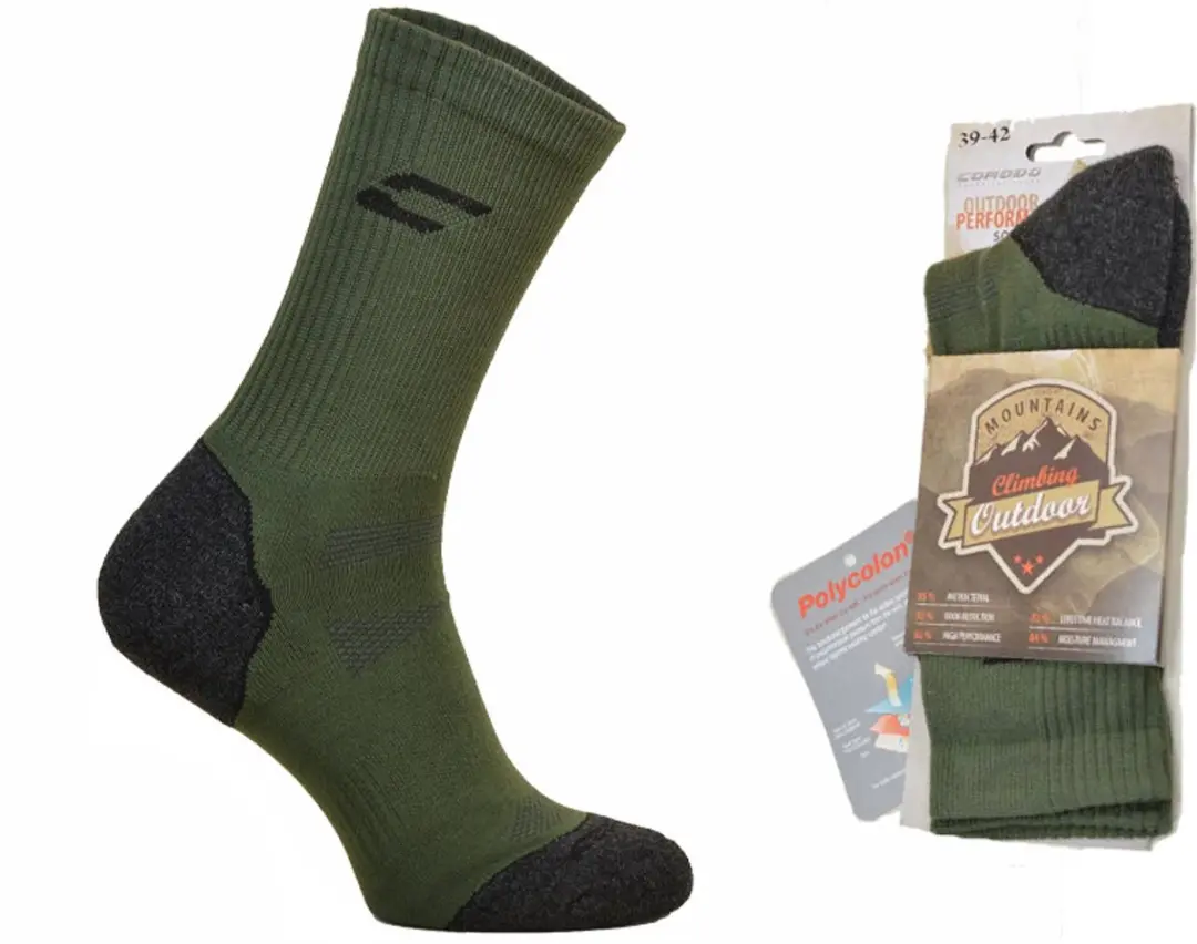 Comodo Wandelsokken Bamboe TRE1 - Khaki - Maat 43-46