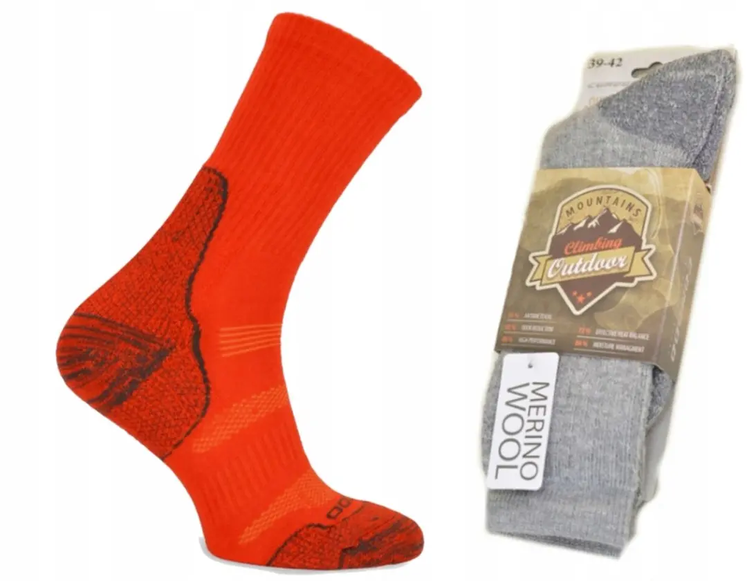 Comodo TR12 Trekking Sokken Merino Wol 70% Warm Maat 35-38 Oranje