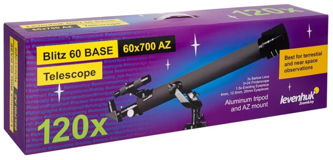 Levenhuk Blitz 60 BASE 77099 Telescoop - 60mm - afbeelding 6 van 6