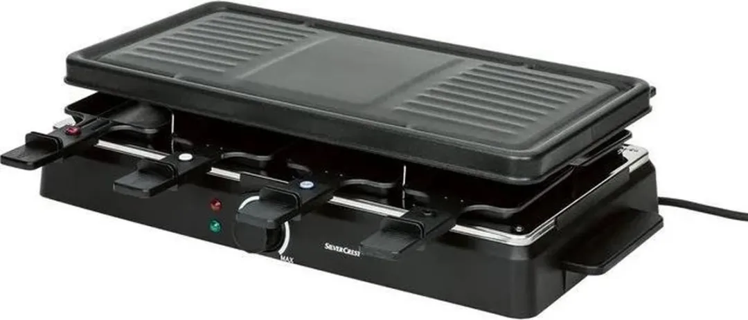 Silvercrest Gourmetset 1300W - 8 Pannen - Zwart