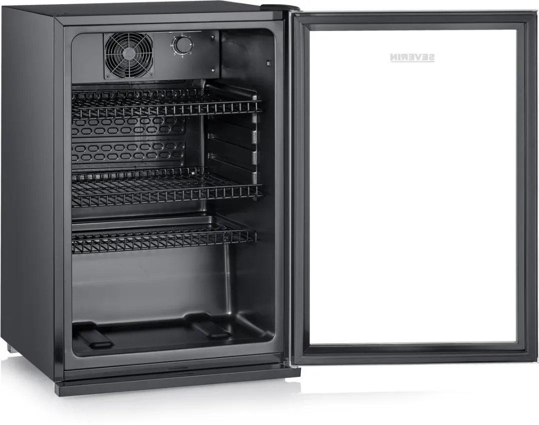 Severin FKS 8840 Flessenkoelkast 125L - 56x0,33L - Zwart/RVS