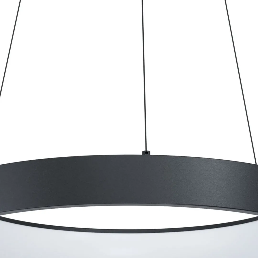 EGLO connect.z Marghera-Z Smart Hanglamp - Ø 60 cm - Zwart/Wit - Instelbaar RGB & wit licht - Dimbaar - Zigbee