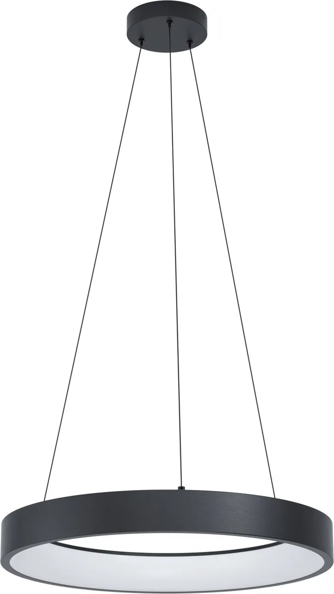 EGLO connect.z Marghera-Z Smart Hanglamp - Ø 60 cm - Zwart/Wit - Instelbaar RGB & wit licht - Dimbaar - Zigbee