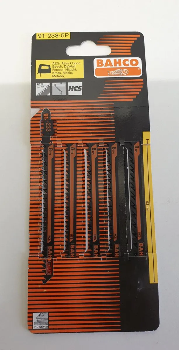 Bahco 91-233-5P Decoupeerzaagbladen - 5 Stuks