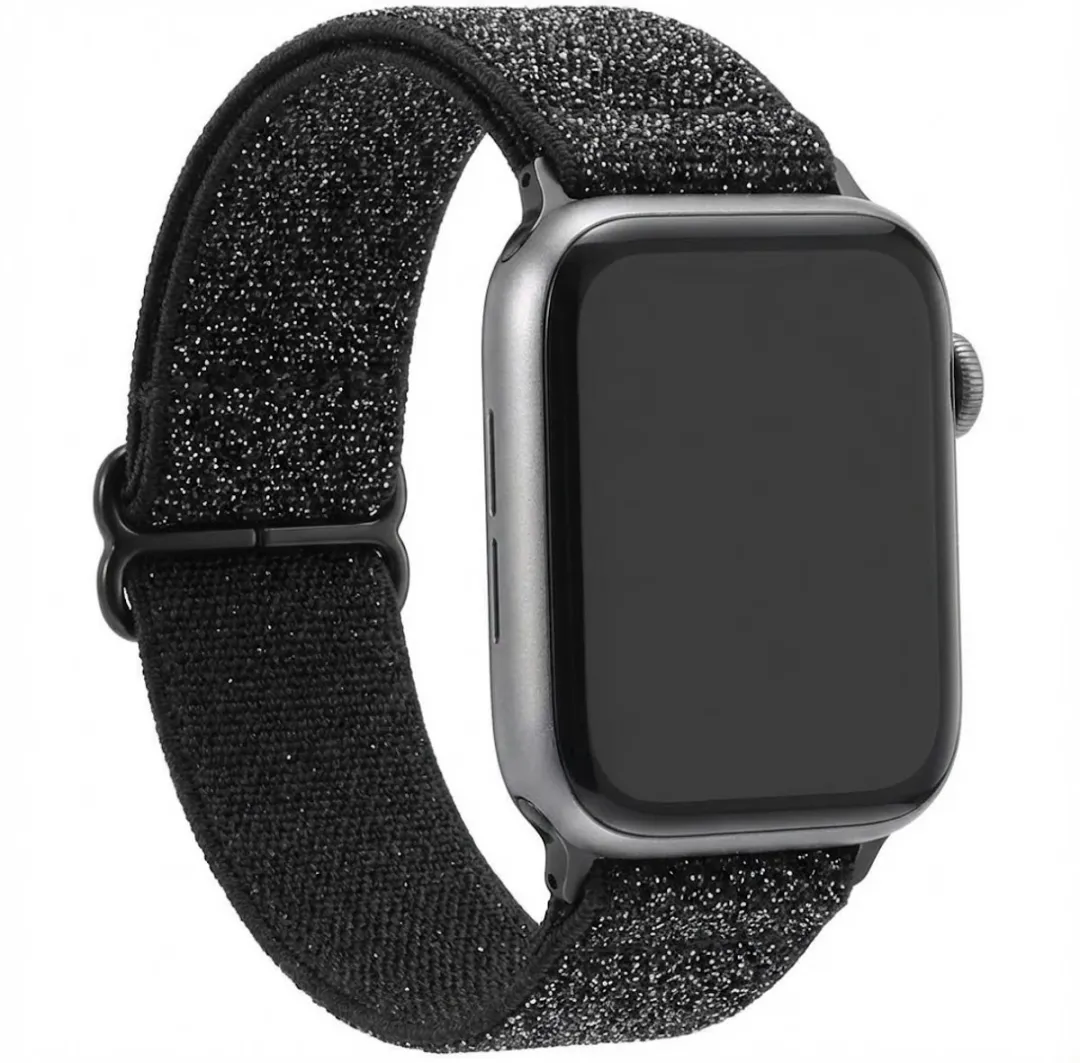 NUVEX Zwart Elastisch Apple Watch Bandje