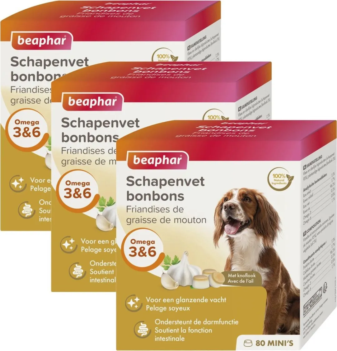 Beaphar Schapenvetbonbons Knoflook - 240 Stuks