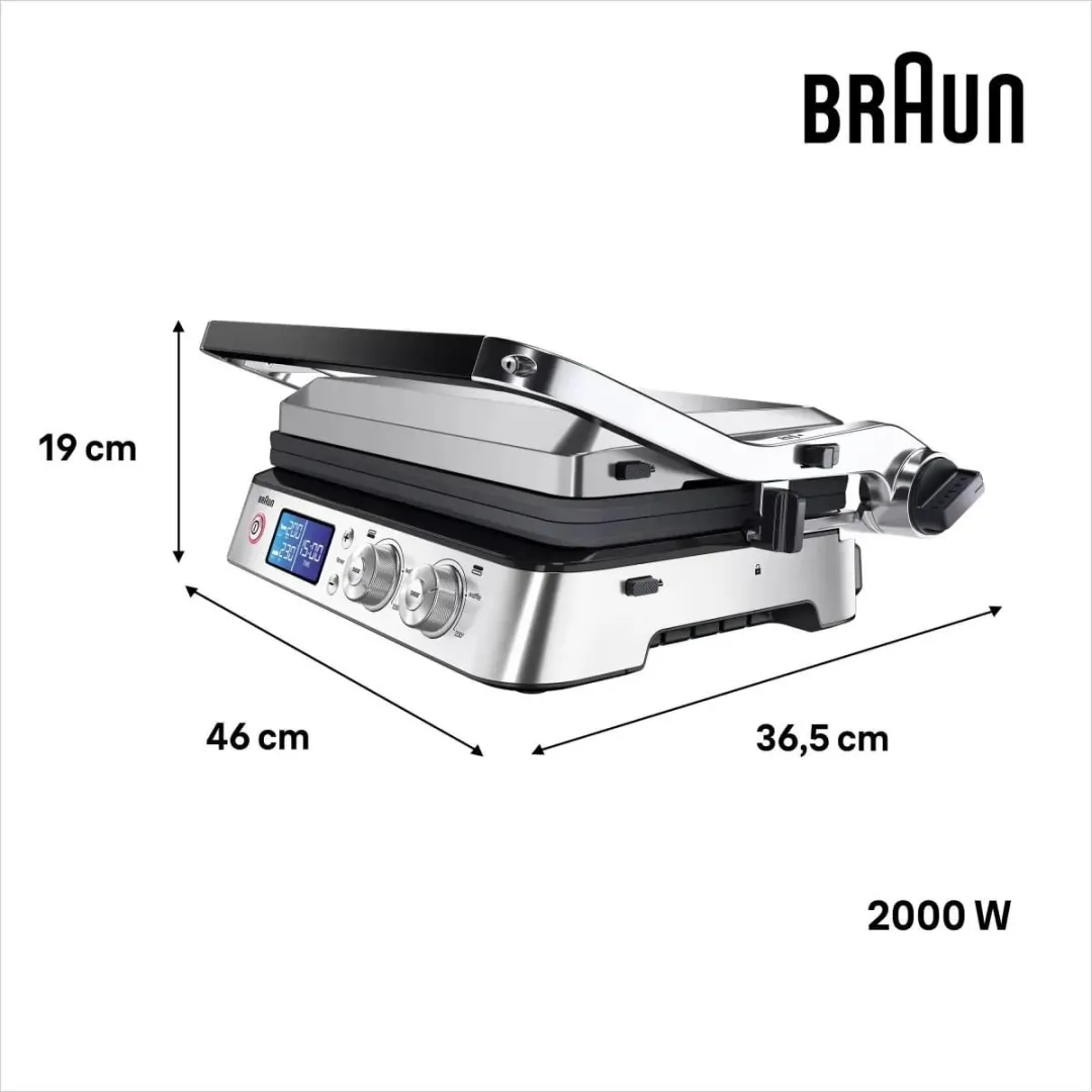 Braun MultiGrill 9 CG9043 Contactgrill - 2000W - 2 Platen