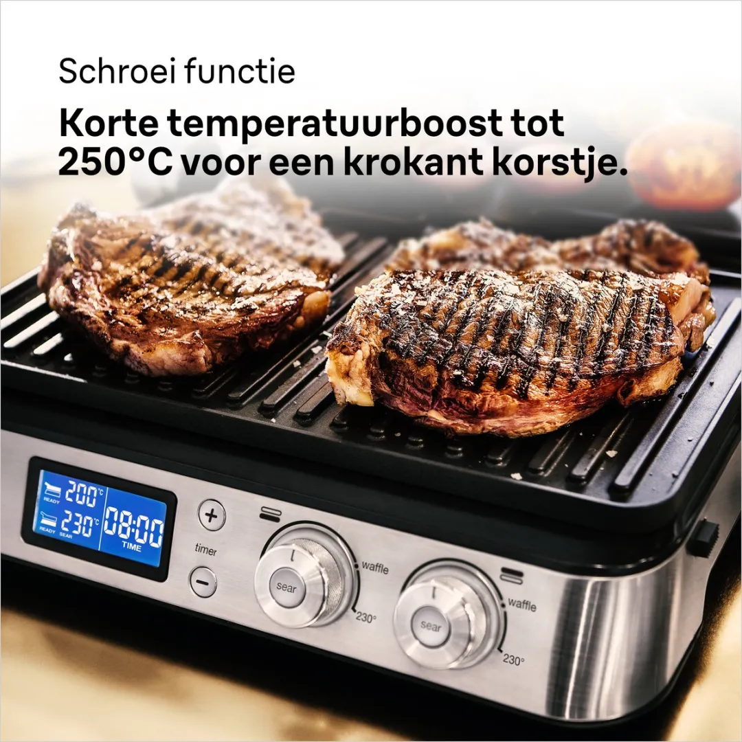 Braun MultiGrill 9 CG9043 Contactgrill - 2000W - 2 Platen