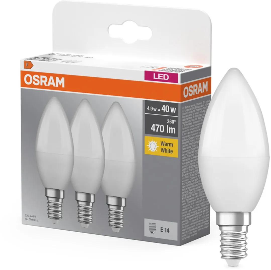 Osram LED-lamp E14 4,9W Warm Wit 2700K