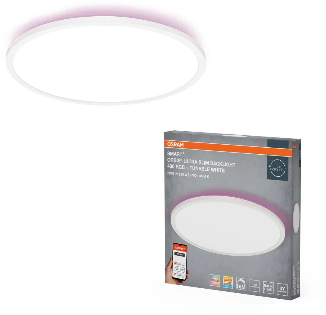 Osram SMART+ WiFi Orbis Ultra 400mm LED Paneel - 25W 2000lm RGBW - Wit - afbeelding 3 van 6