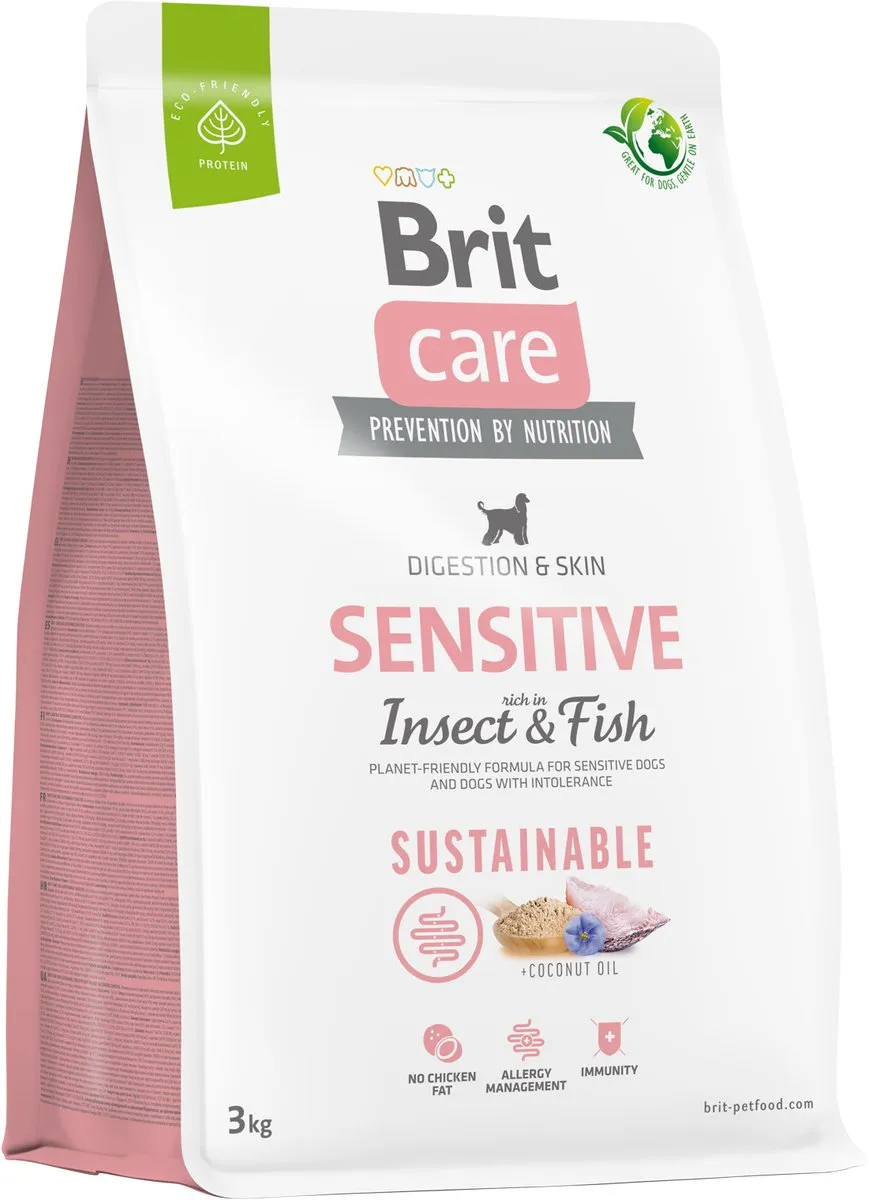 Brit Care Sustainable Sensitive Digestion & Skin Hondenvoer 3kg