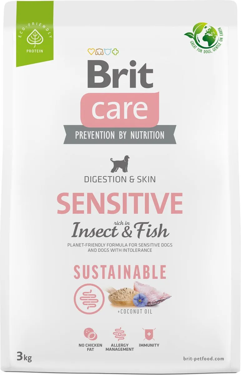 Brit Care Sustainable Sensitive Digestion & Skin Hondenvoer 3kg
