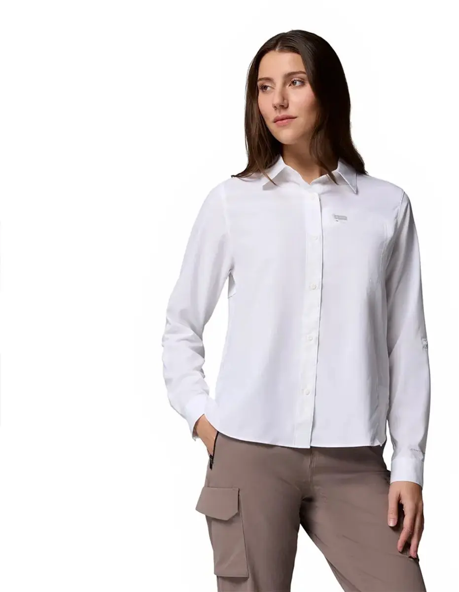 Columbia Silver Ridge™ Utility Ii T-shirt Met Lange Mouwen Wit M Vrouw
