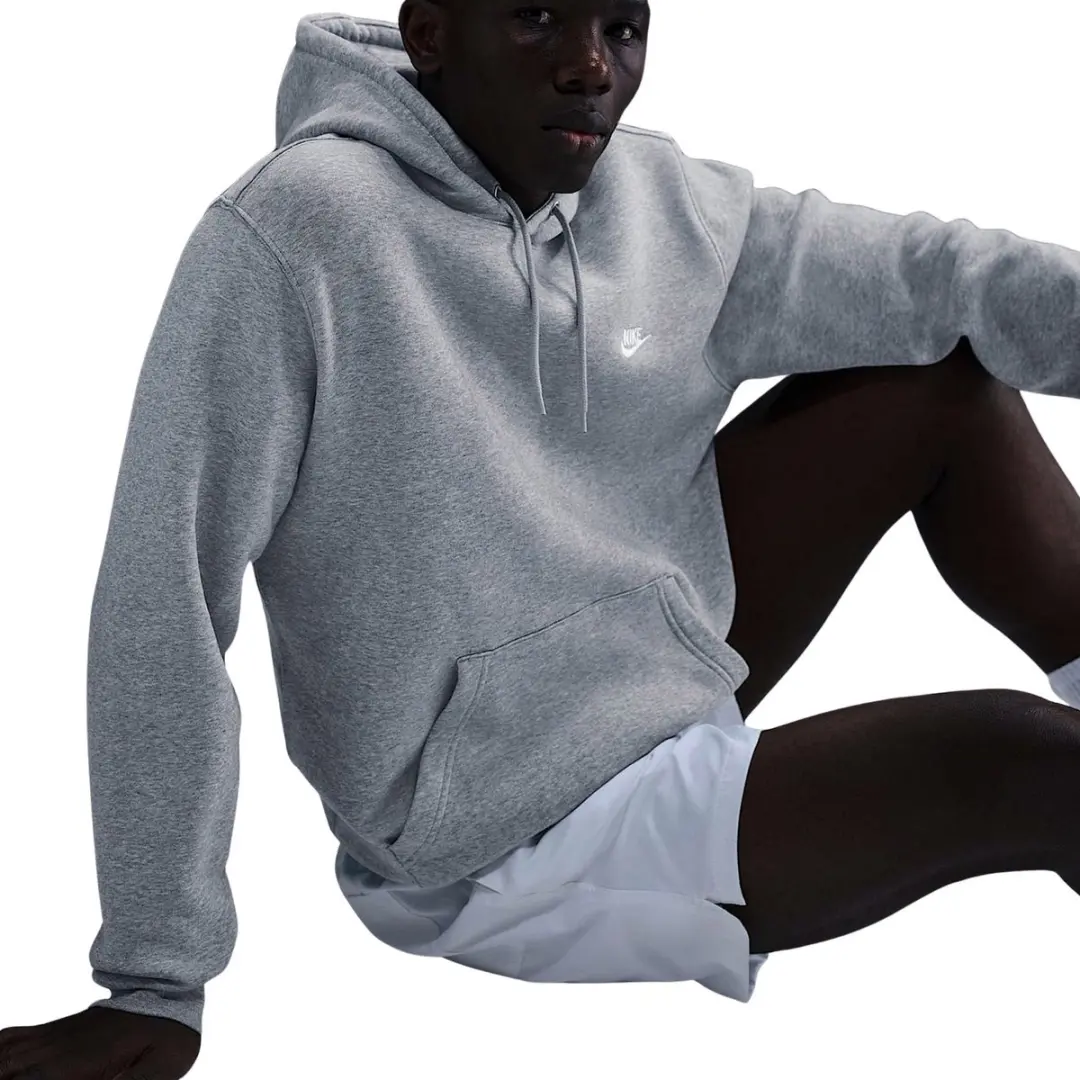 Nike Club Fleece Hoodie Heren - XL - Grijs - afbeelding 5 van 6