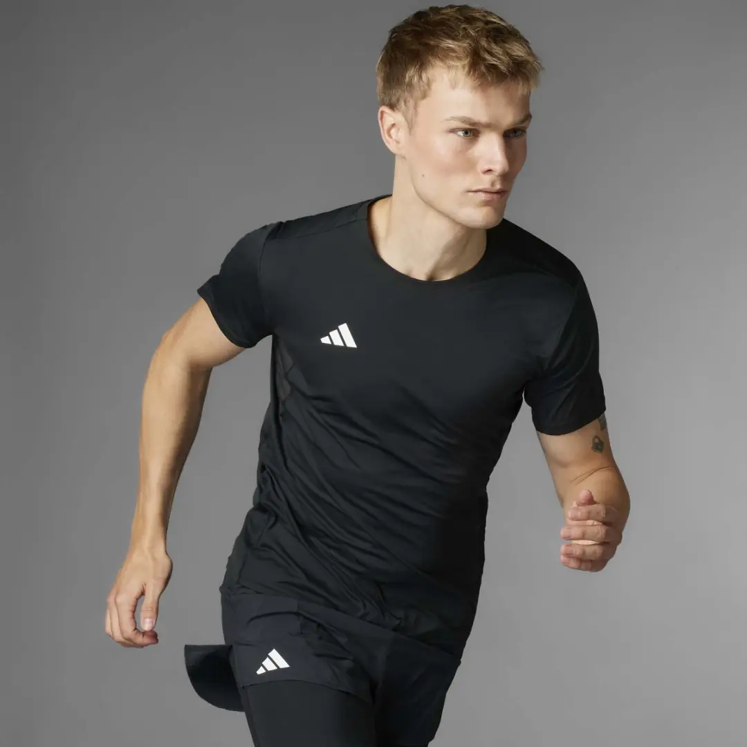 adidas Adizero T-Shirt Heren - Zwart - XL - afbeelding 2 van 6