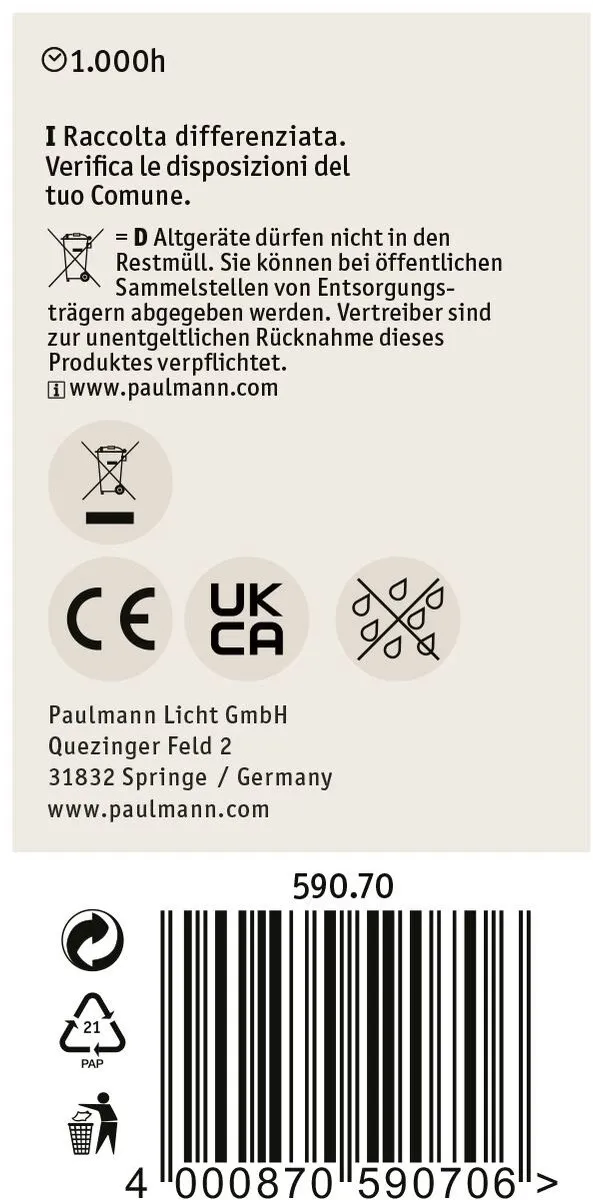 Paulmann Gloeilamp E27 Effectlicht 75W 100000K Blacklight - Rood licht