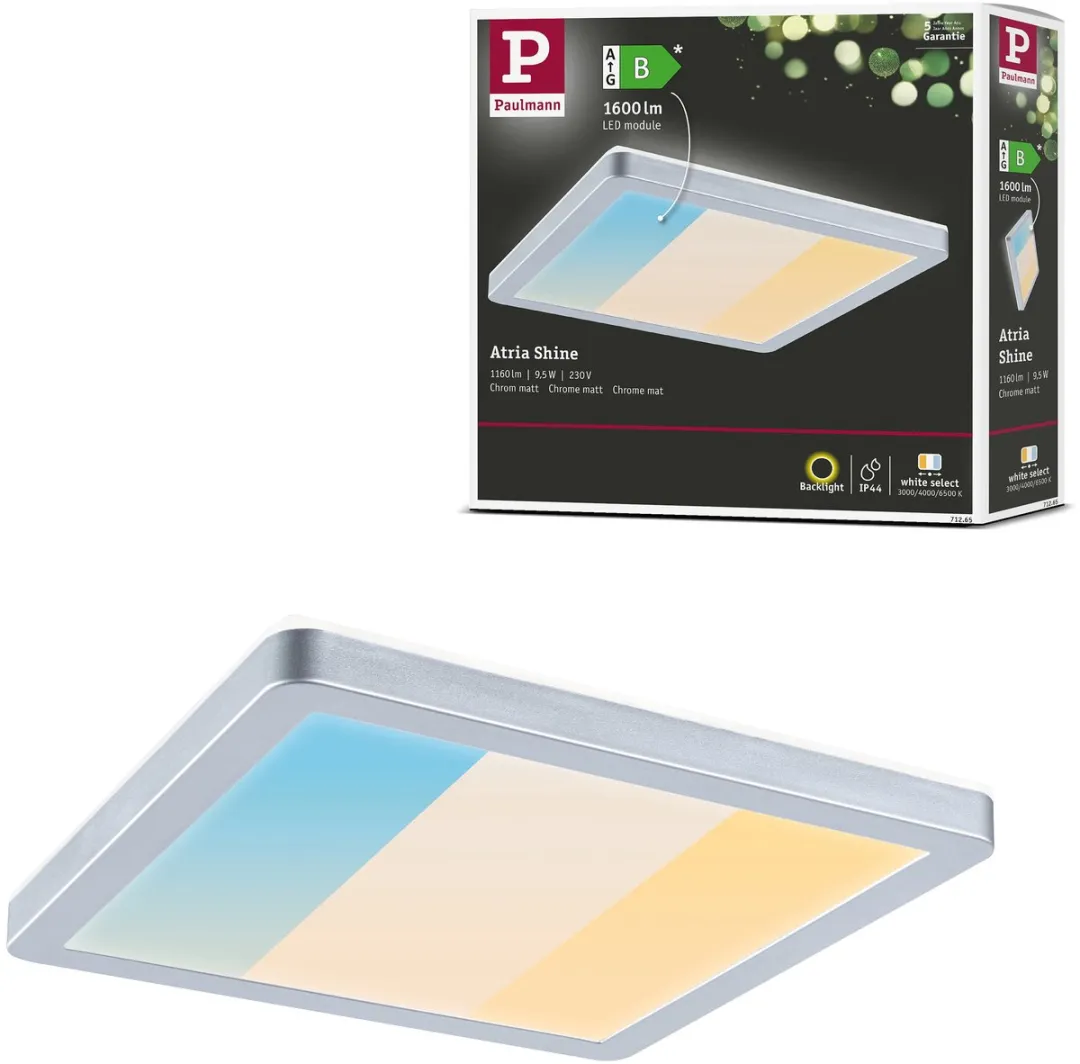 Paulmann Atria Shine LED-paneel 8W 1160lm 3000-6500K