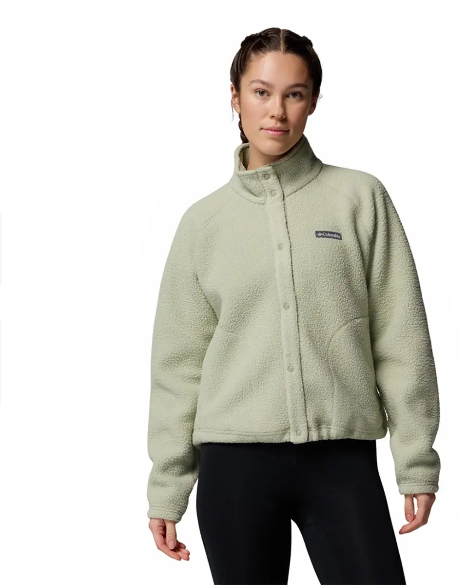 Columbia Jasper Ridge™ Pebbled Snap Fleece Met Volledige Rits Groen XL Vrouw