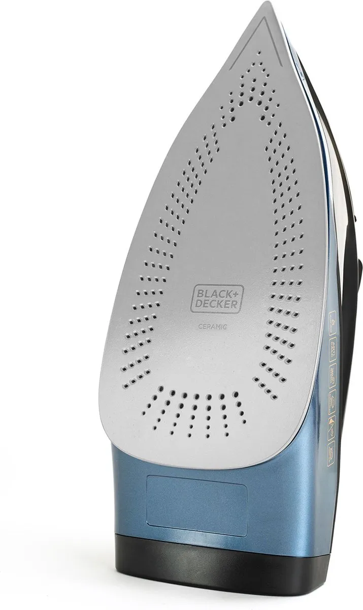 BLACK+DECKER BXIR2801E Stoomstrijkijzer 2800W - 270ml - Zwart/Blauw
