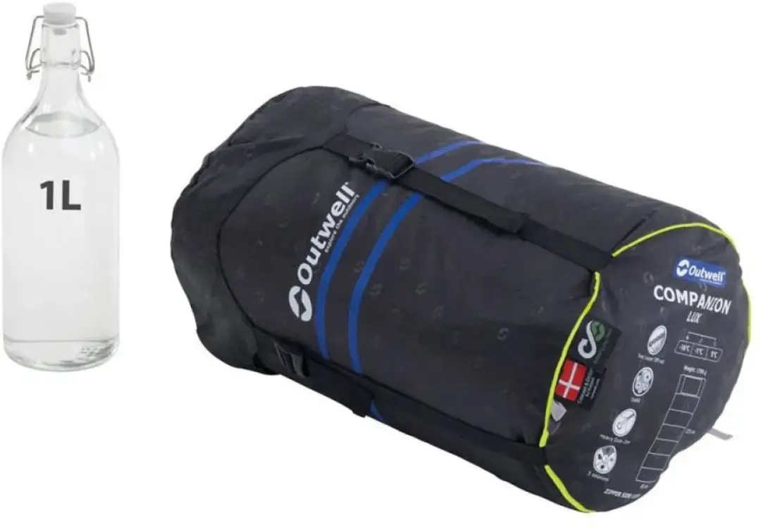 Outwell Companion Lux Slaapzak - 220cm - Grijs - afbeelding 4 van 5