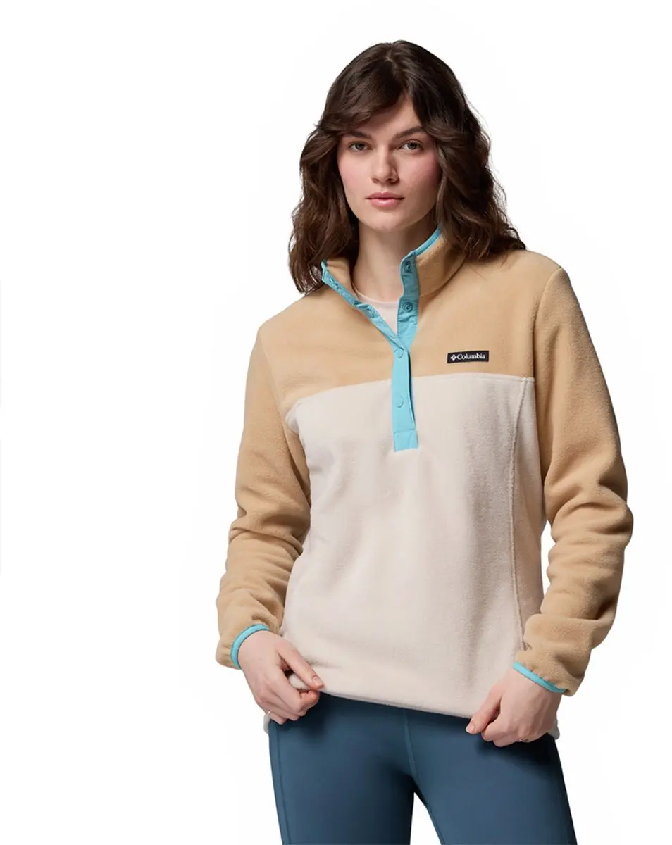 Columbia Benton Springs™ Ii Snap Fleece Met Halve Rits Beige S Vrouw