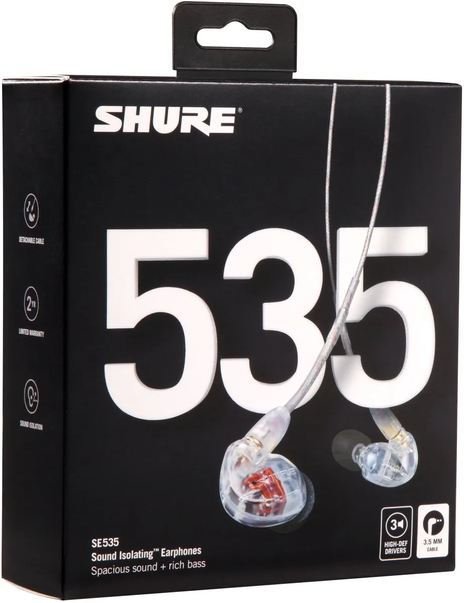 Shure SE535 In-Ear Hoofdtelefoon - Transparant - afbeelding 6 van 6