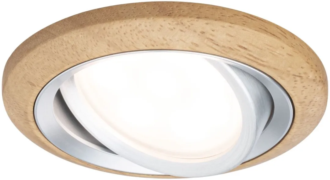 Paulmann Lanati LED-inbouwspot 6W 470lm 2700K - 84mm Geoliede eikenkleur