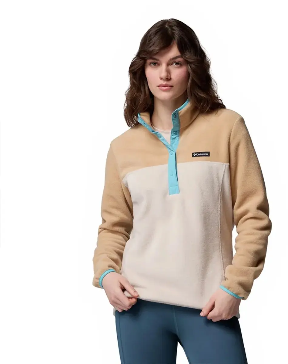 Columbia Benton Springs™ Ii Snap Fleece Met Halve Rits Beige M Vrouw