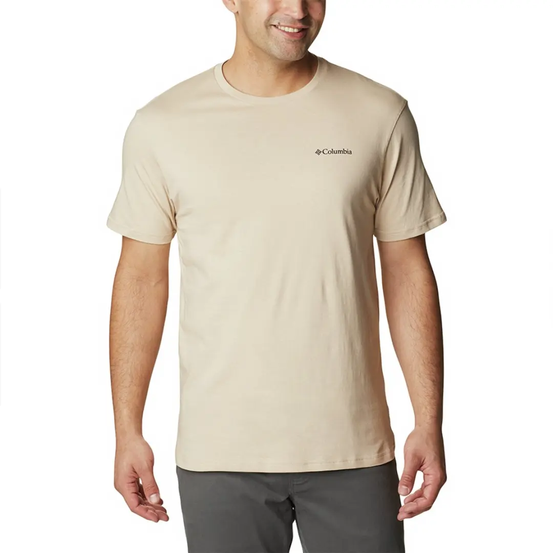Columbia Barton Springs™ T-shirt Met Korte Mouwen Beige XL Man