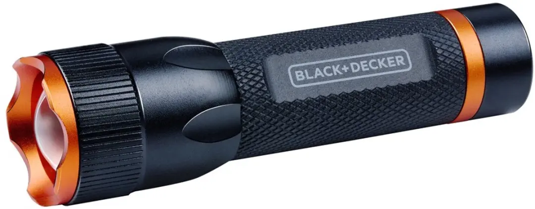 BLACK+DECKER LED Zaklamp 60 Lumen - 1W - Zwart/Oranje - afbeelding 6 van 6