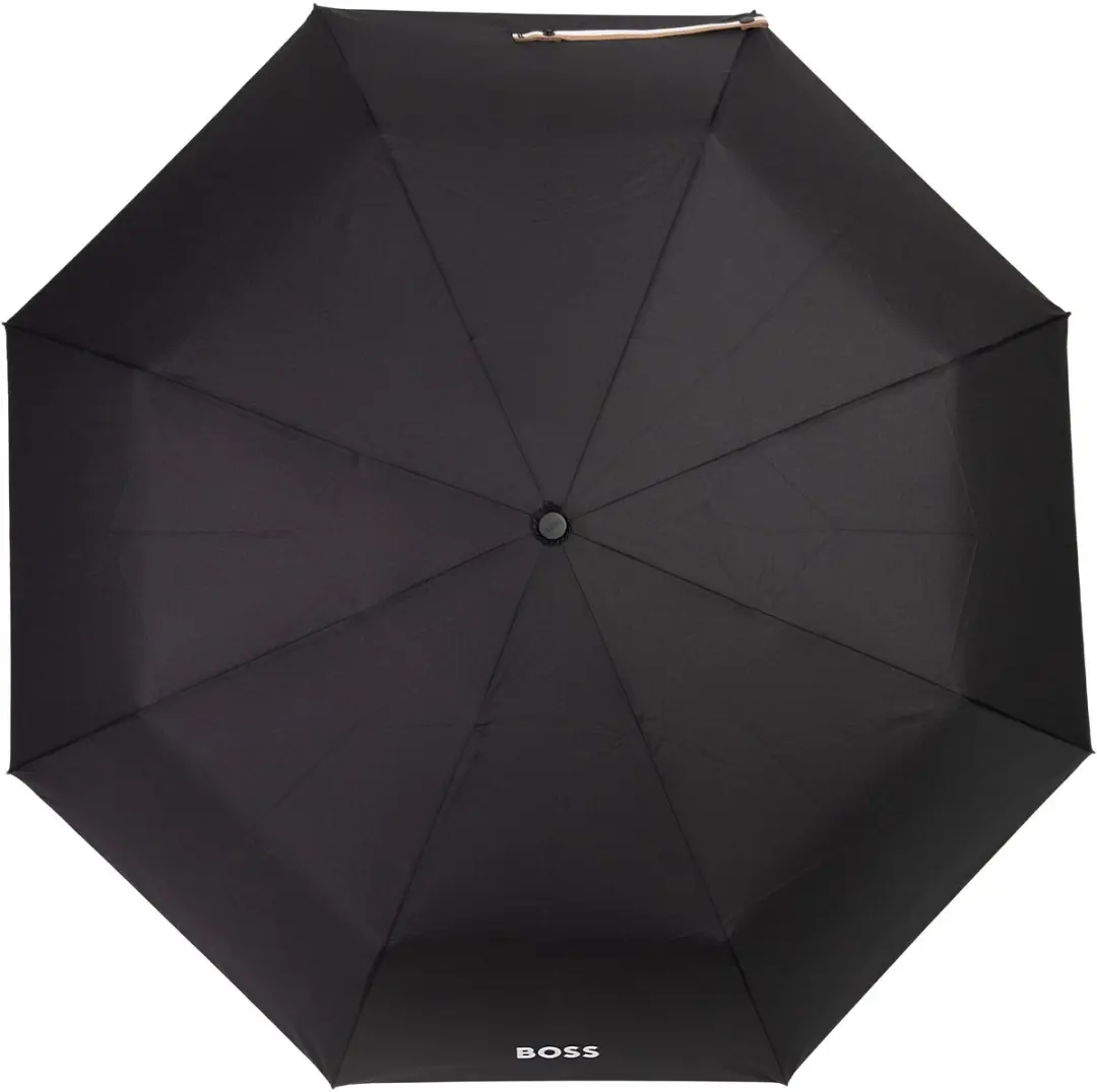 HUGO BOSS Iconic Mini Paraplu - 90cm - Zwart - afbeelding 4 van 6