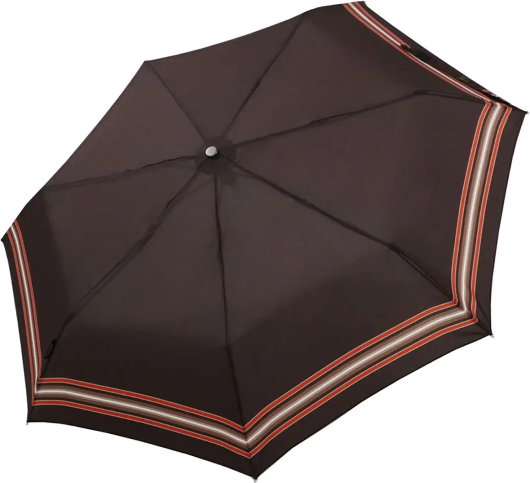 bugatti Paraplu Take it Duo Umbrella Stripe Coconut Bruine Veelkleurig
