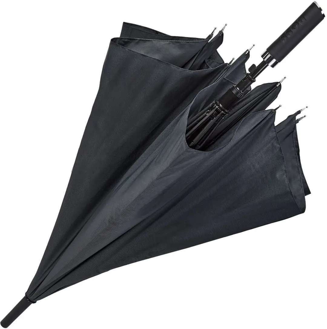 Hugo Boss Loop Umbrella Paraplu - 115cm - Zwart - afbeelding 6 van 6