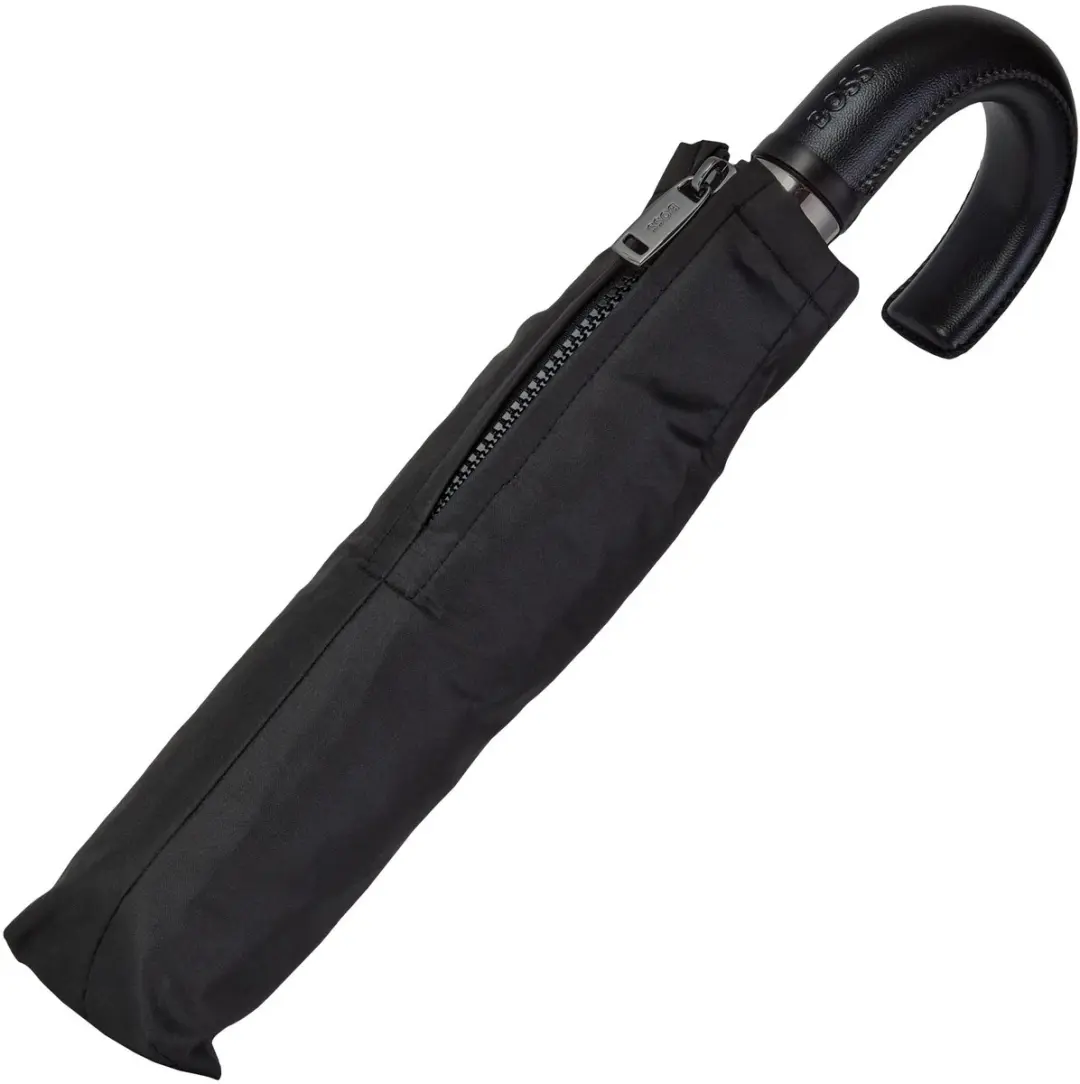 HUGO BOSS Iconic Pocket Paraplu - 95cm - Zwart - afbeelding 6 van 6