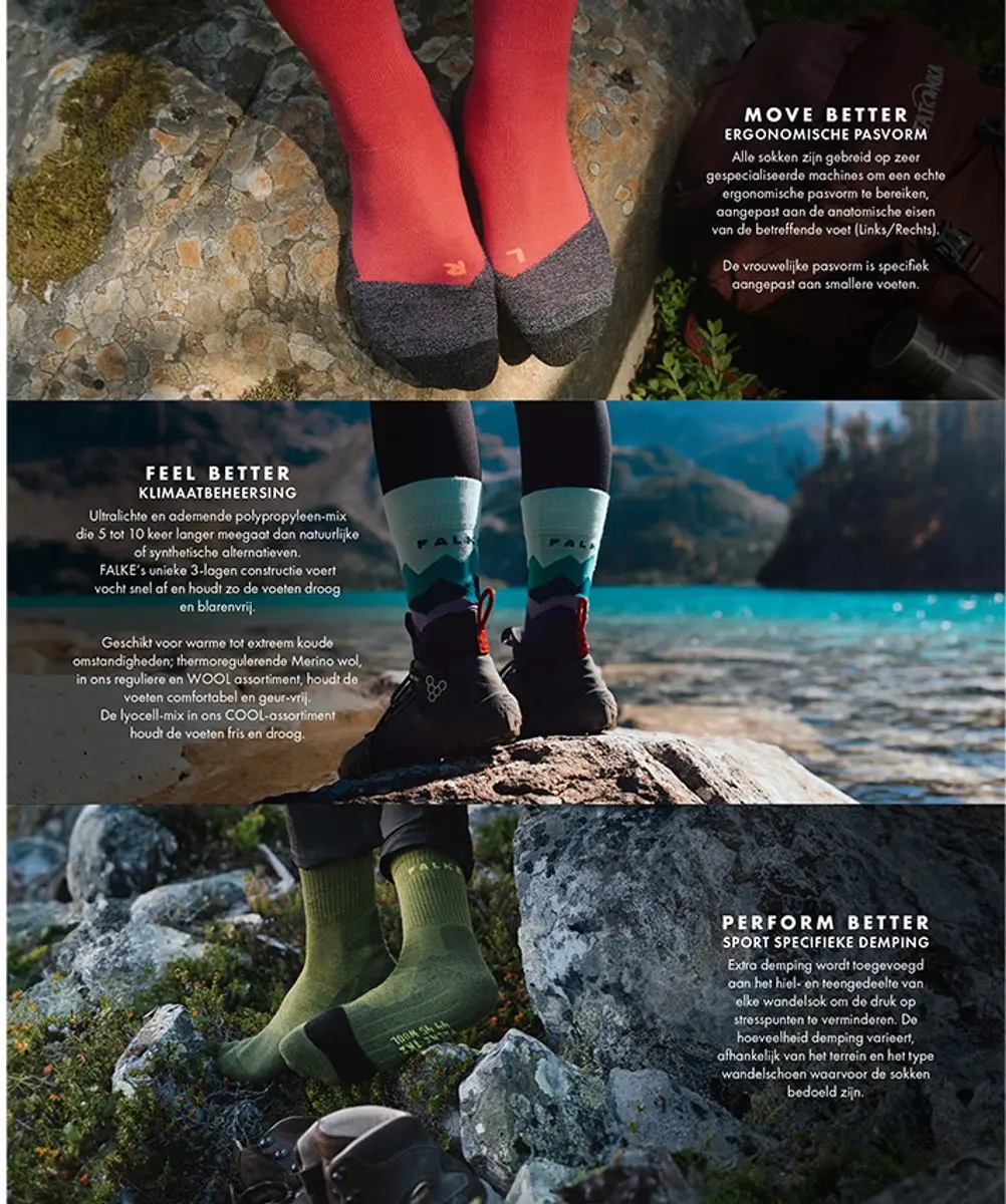 FALKE TK2 Explore Cool Wandelsok Heren - 44-45 - Zwart - afbeelding 2 van 6
