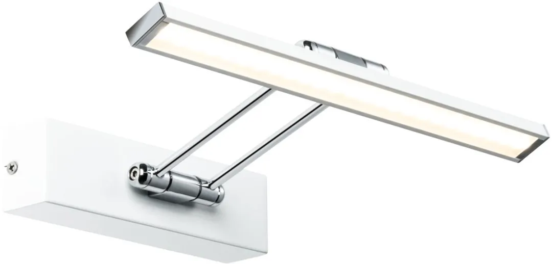 Paulmann Galeria LED Schilderijlamp Beam 2700K 450lm - Wit/Chroom
