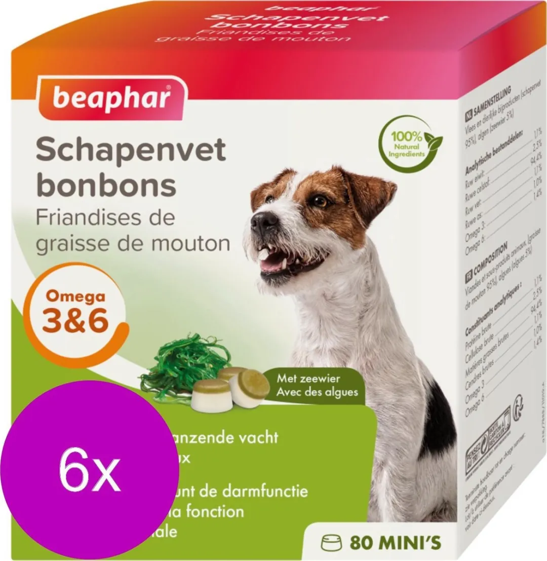 Beaphar Schapenvetbonbons Zeewier - 6 Mini
