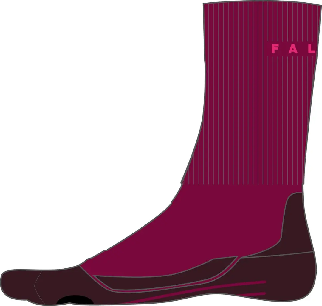 Falke TK2 Wool Wandelsok Dames - Rood - 35-36 - afbeelding 5 van 6