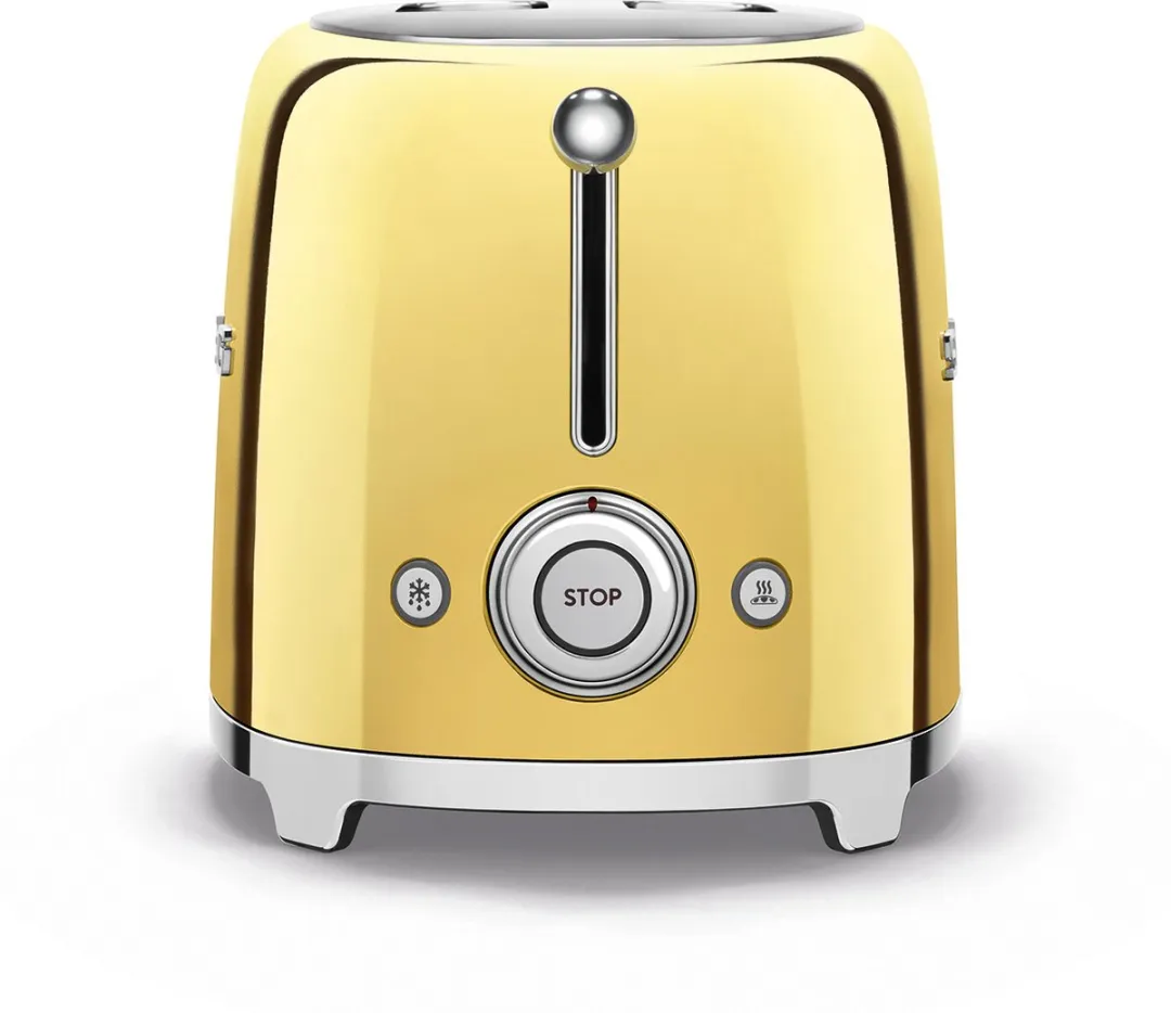 Smeg TSF01GOEU Broodrooster 2x2 - 950W - Goud