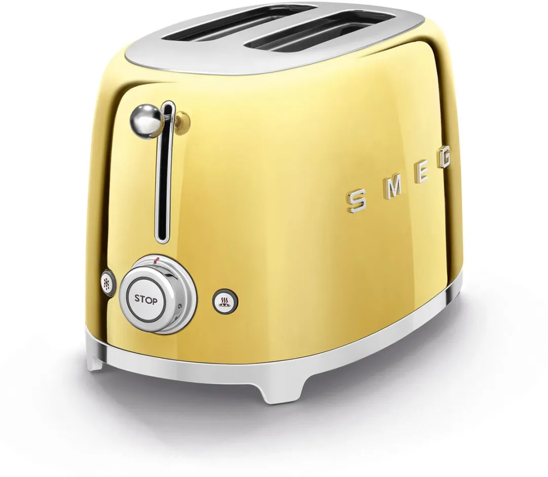 Smeg TSF01GOEU Broodrooster 2x2 - 950W - Goud