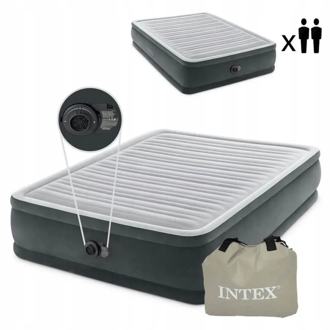 Intex Luchtbed 203x152 cm met Ingebouwde Pomp