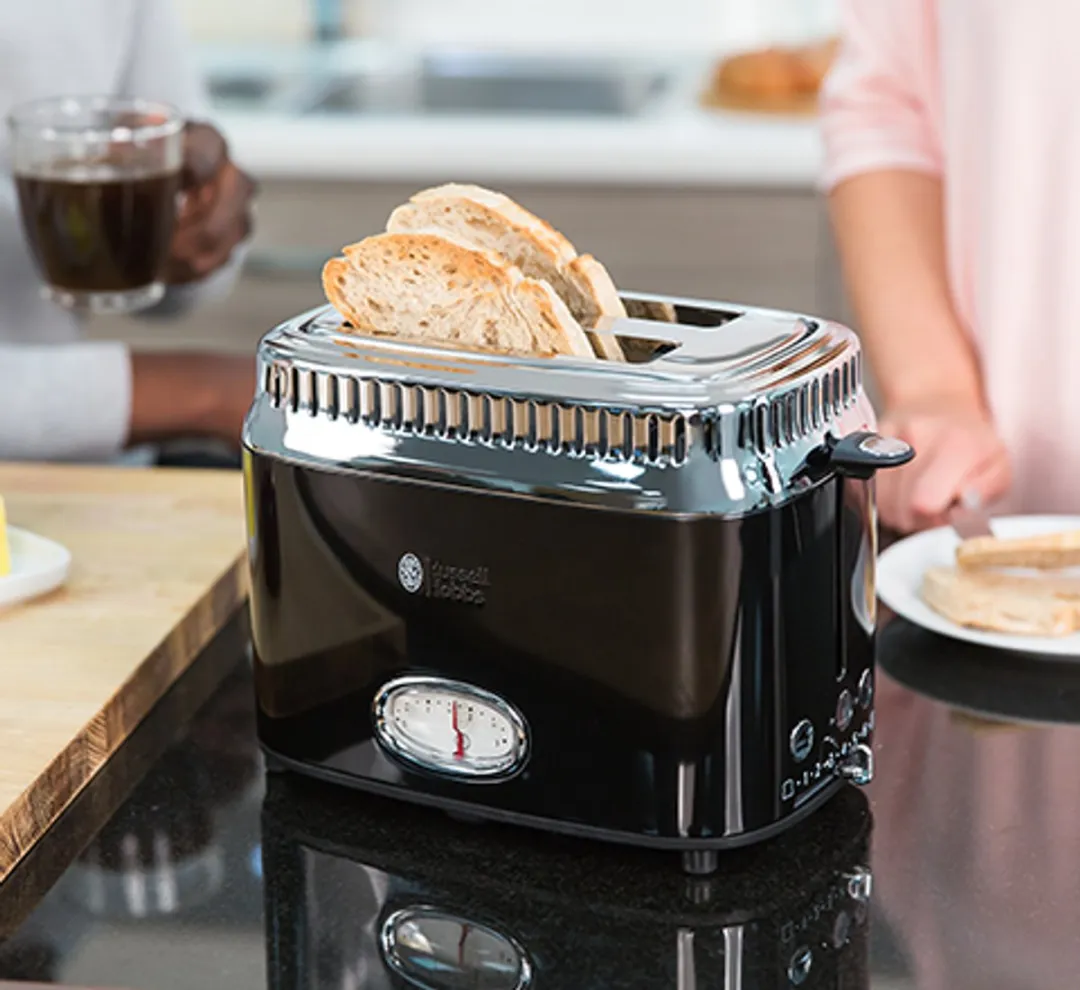 Russell Hobbs 21681-56 Retro Classic Broodrooster - Zwart - afbeelding 6 van 6