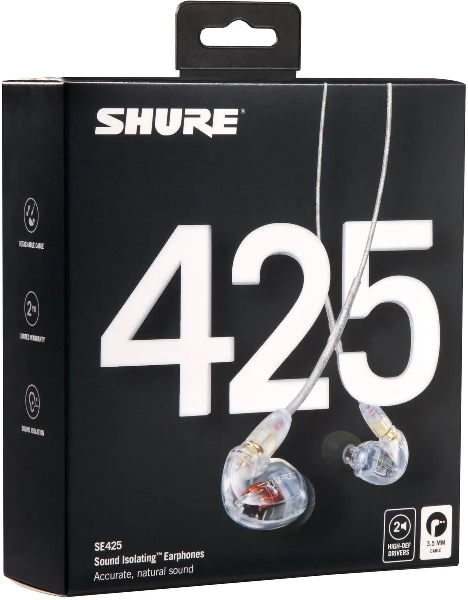 Shure SE425-CL Headset In-ear Transparant