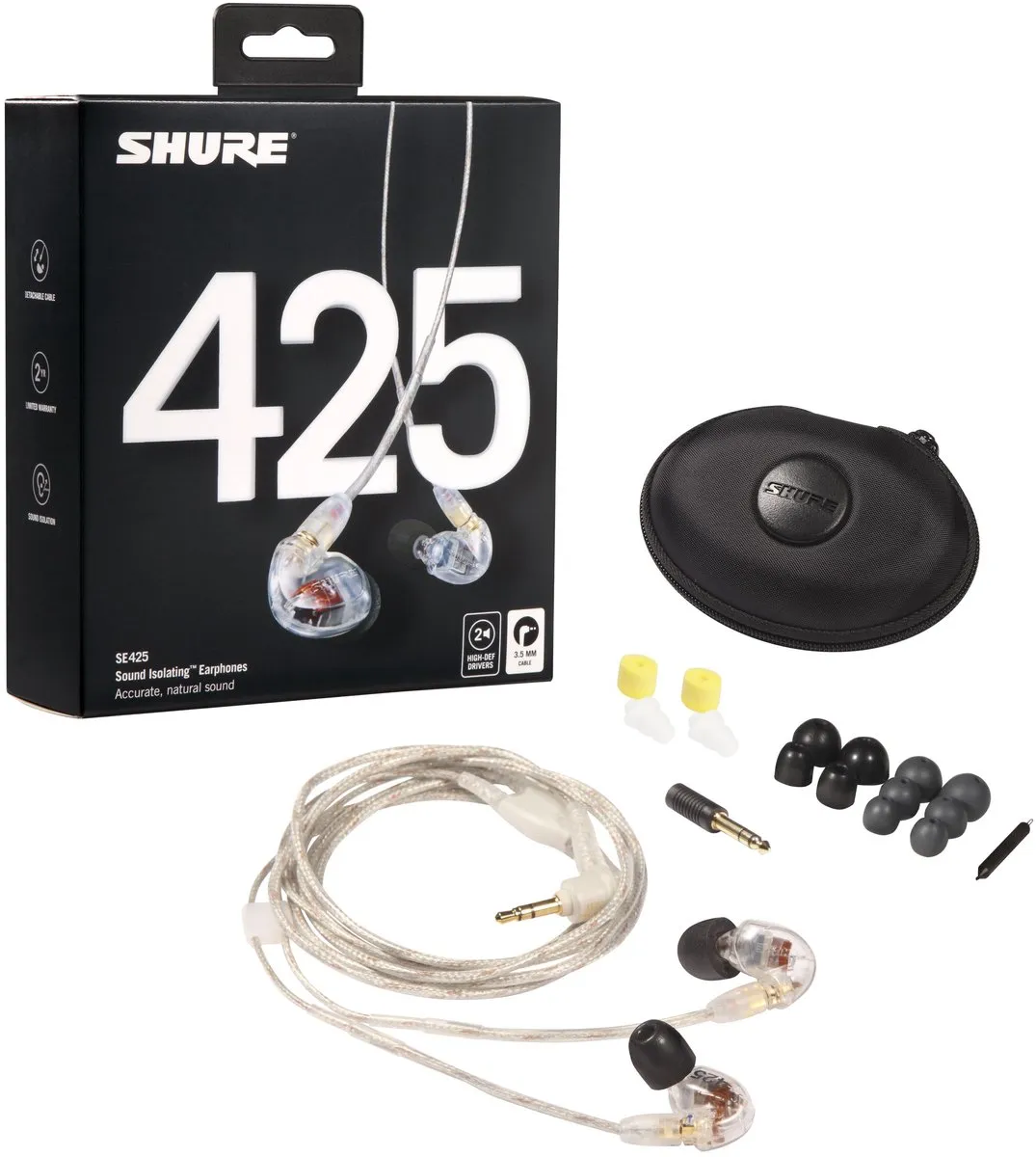Shure SE425-CL Headset In-ear Transparant