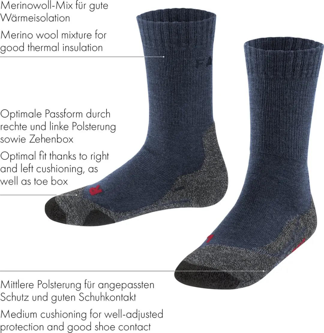 Falke TK2 Kinder Wandelsokken - Blauw - Maat 27-30 - afbeelding 4 van 6
