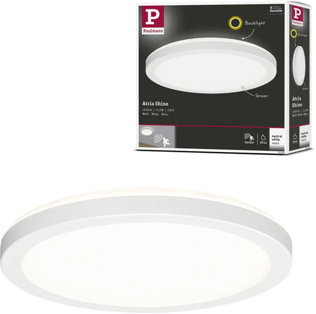 Paulmann Atria Shine LED-paneel Bewegingsmelder 11,2W 850lm 4000K Wit
